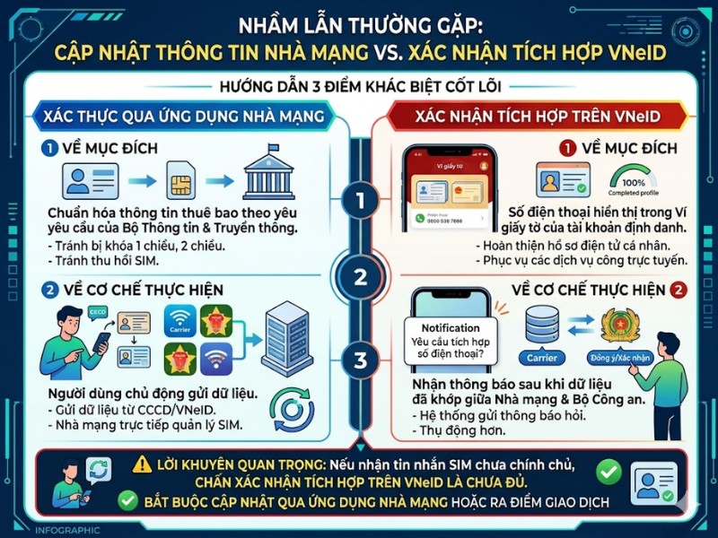 Ph&acirc;n biệt X&aacute;c thực qua nh&agrave; mạng v&agrave; T&iacute;ch hợp tr&ecirc;n VNeID