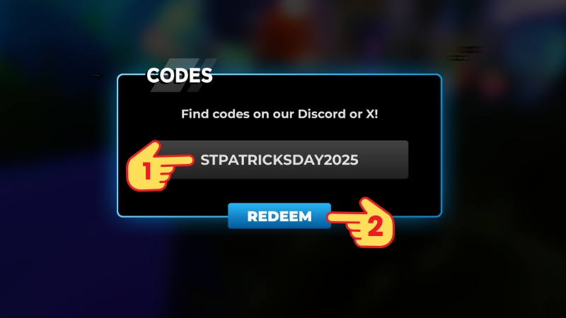 Nhập code v&agrave; bấm Redeem để nhận qu&agrave;.