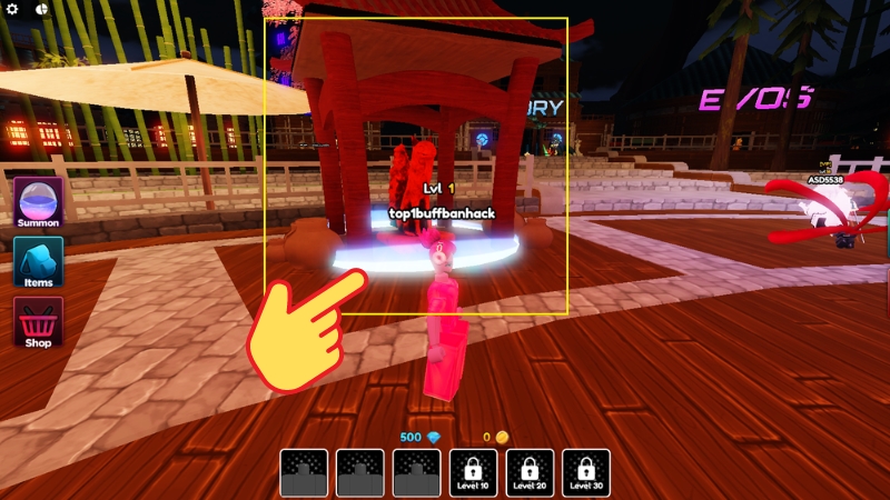  Bước v&agrave;o trong ng&ocirc;i đền c&oacute; chữ Codes m&agrave;u đỏ đến khi &ocirc; nhập code hiện l&ecirc;n