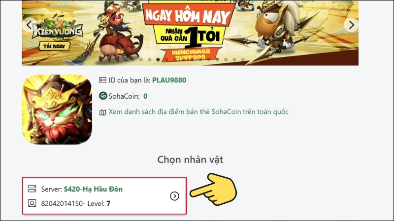 Chọn Nhân vật