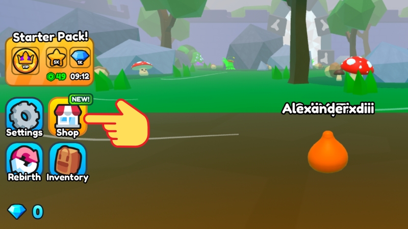 Chọn biểu tượng Shop (b&ecirc;n tr&aacute;i m&agrave;n h&igrave;nh)