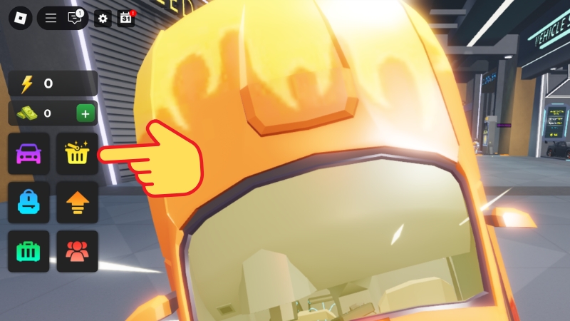 Chọn biểu tượng Shop (giỏ qu&agrave; m&agrave;u v&agrave;ng)