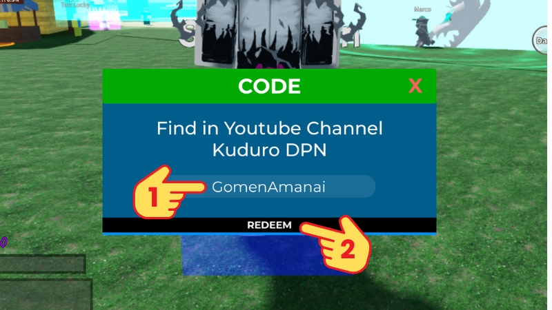 Nhập code > Nhấn Redeem để nhận qu&agrave;.