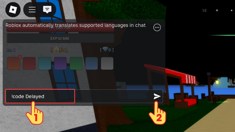 Nhập code v&agrave;o chatbox > Nhấn Enter tr&ecirc;n b&agrave;n ph&iacute;m để nhận qu&agrave;