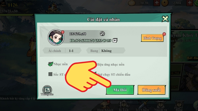 Chọn Mã đổi Chọn Mã đổi