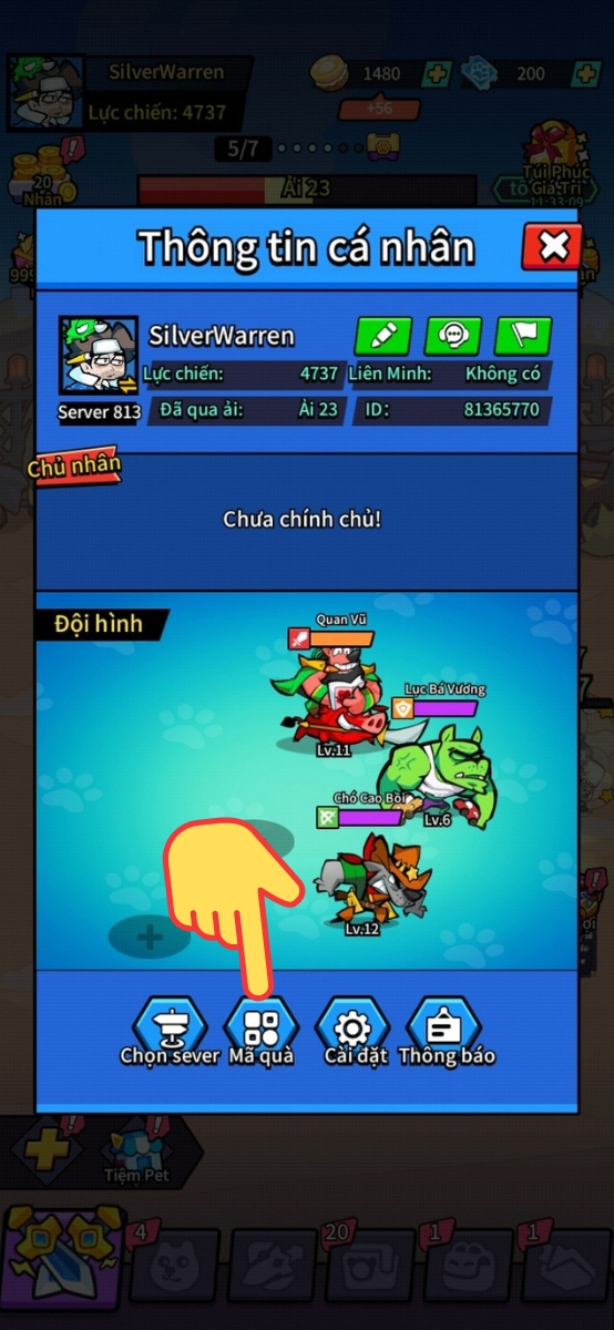 Chọn M&atilde; đổi