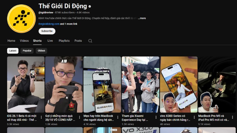 Nội dung Shorts (YouTube Shorts Bonus)