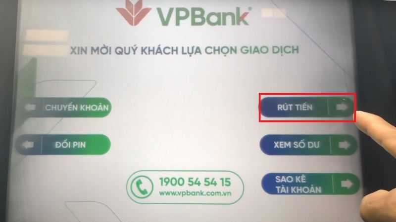 Chọn giao dịch R&uacute;t tiền