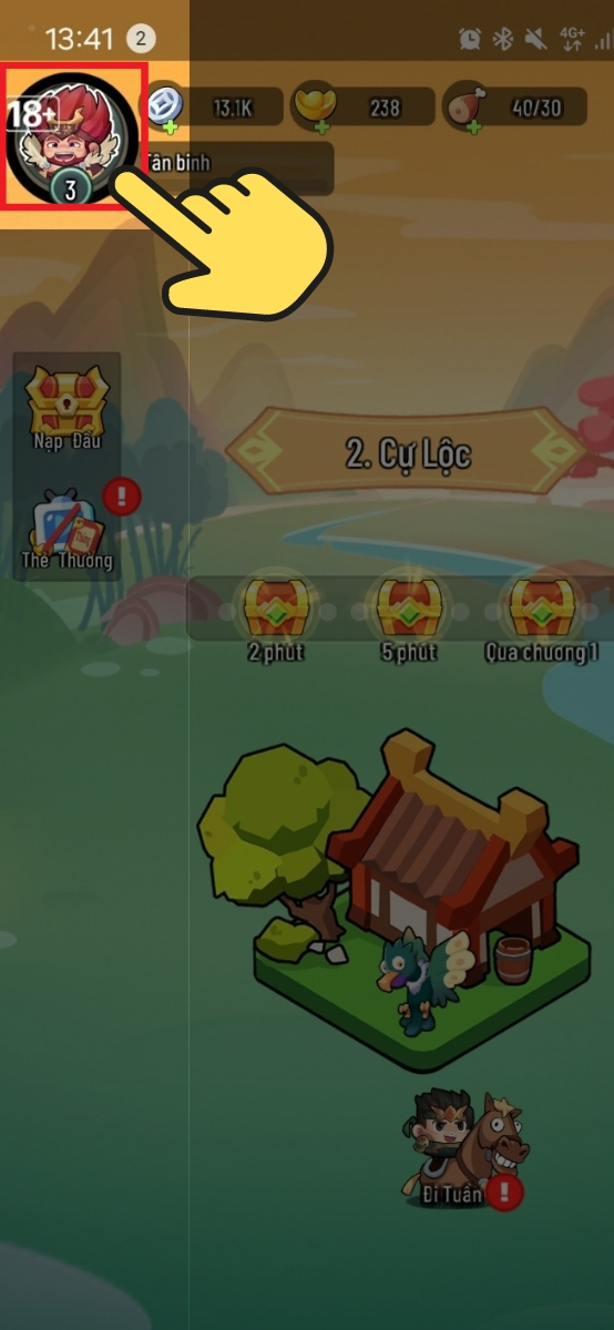 Click v&agrave;o Ảnh đại diện (g&oacute;c tr&aacute;i tr&ecirc;n m&agrave;n h&igrave;nh)