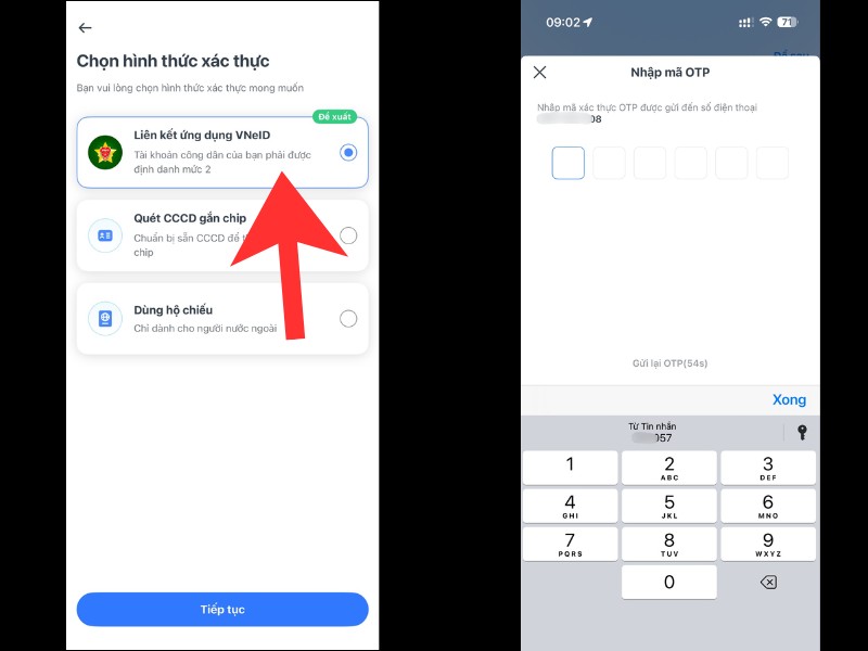 Chọn Li&ecirc;n kết ứng dụng VNeID