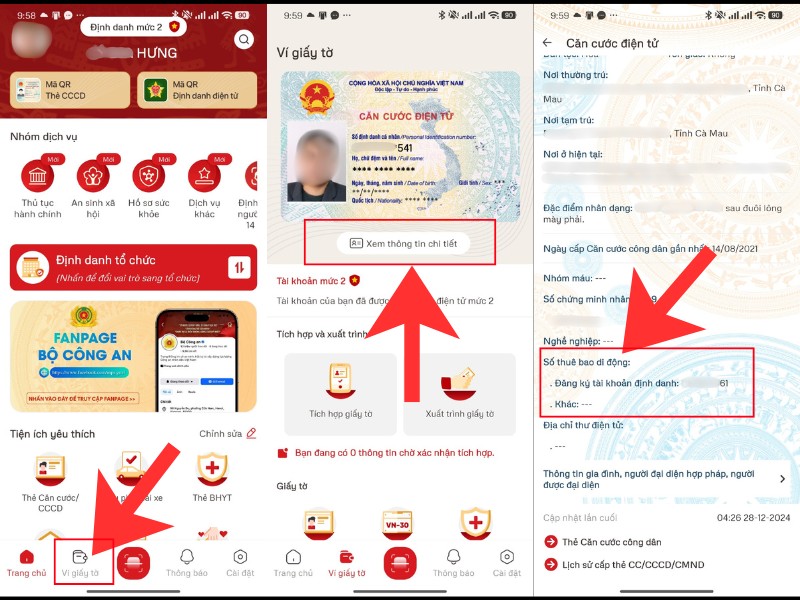 Định danh số điện thoại th&agrave;nh c&ocirc;ng tr&ecirc;n VNeID