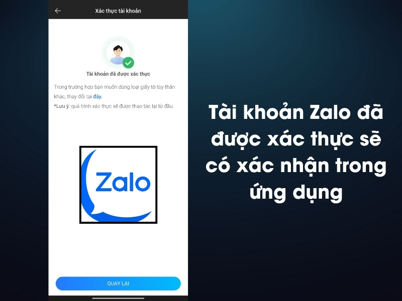T&igrave;m hiểu về x&aacute;c thực t&agrave;i khoản Zalo