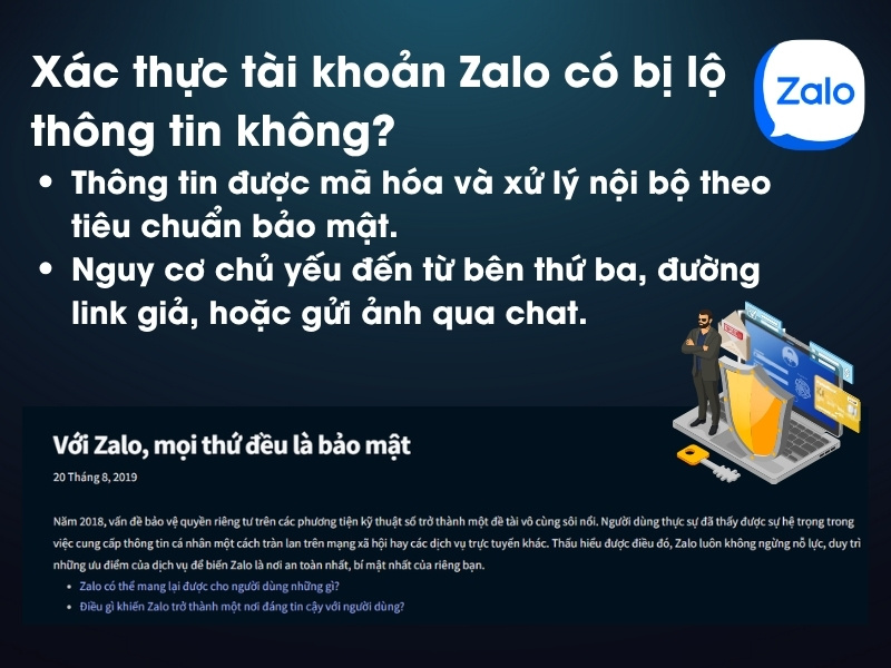 X&aacute;c thực t&agrave;i khoản Zalo c&oacute; bị lộ th&ocirc;ng tin kh&ocirc;ng?