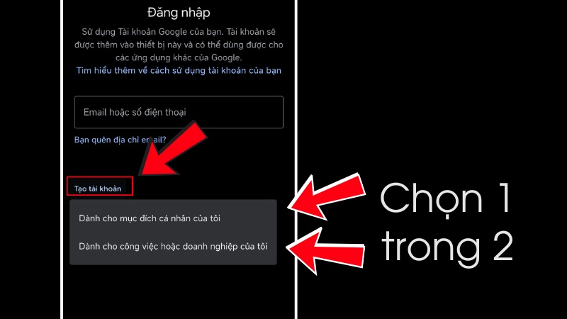 Chọn Dành cho mục đích cá nhân của tôi Chọn Dành cho mục đích cá nhân của tôi