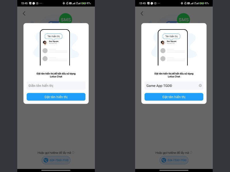 Đặt t&ecirc;n hiển thị 