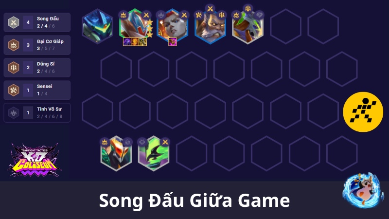Cách chơi đội hình Song Đấu ĐTCL Mùa 15 Giữa Game Cách chơi đội hình Song Đấu ĐTCL Mùa 15 Giữa Game