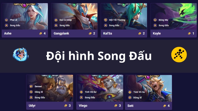 C&aacute;ch chơi đội h&igrave;nhSong Đấu DTCL m&ugrave;a 15 K.O Đại Chiến Anh H&ugrave;ng