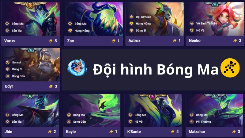 C&aacute;ch chơi đội h&igrave;nh B&oacute;ng Ma DTCL m&ugrave;a 15 K.O Đại Chiến Anh H&ugrave;ng