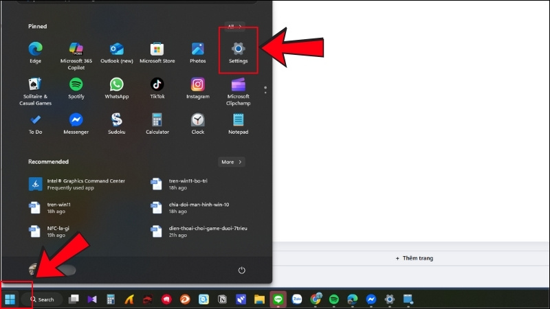 Bước 1: Nhấn v&agrave;o biểu tượng Windows 