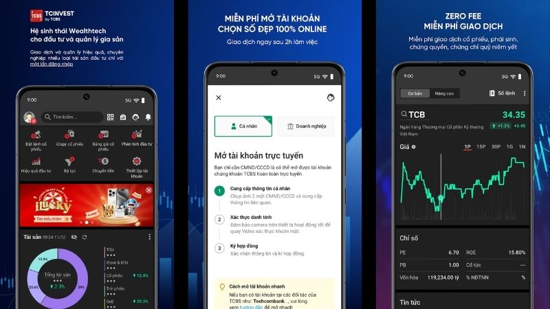 Ứng dụng TCInvest (Techcom Securities) Ứng dụng TCInvest (Techcom Securities)