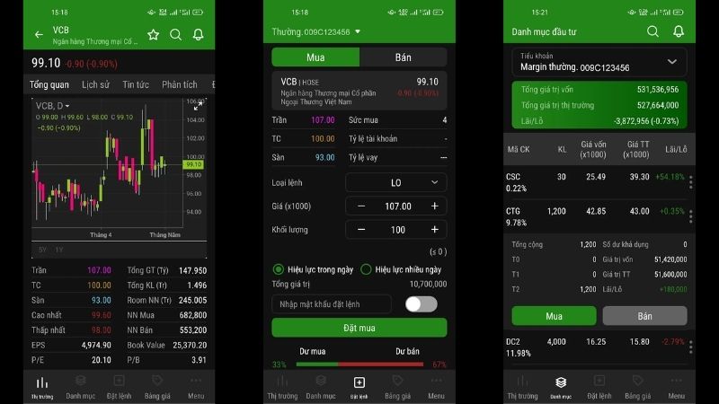 Ứng dụng VCBS Mobile (Vietcombank Securities) Ứng dụng VCBS Mobile (Vietcombank Securities)