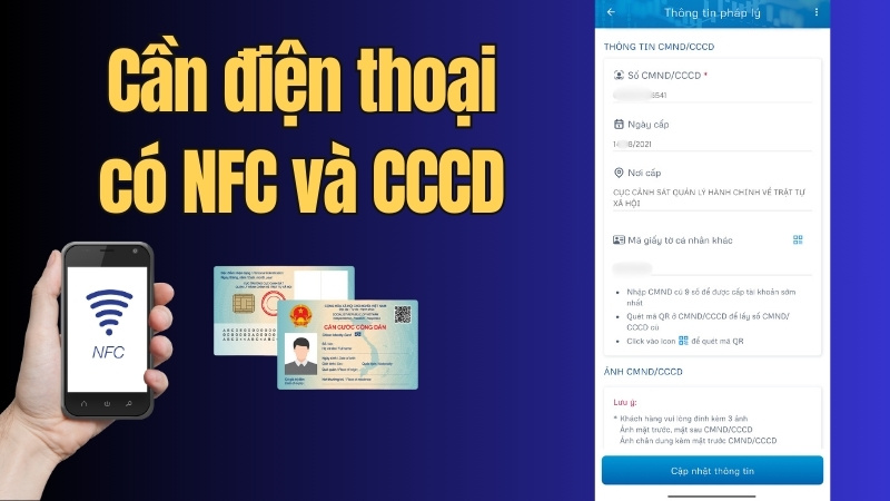 Điền đầy đủ th&ocirc;ng tin ph&aacute;p l&yacute;, qu&eacute;t CCCD v&agrave; chụp ảnh