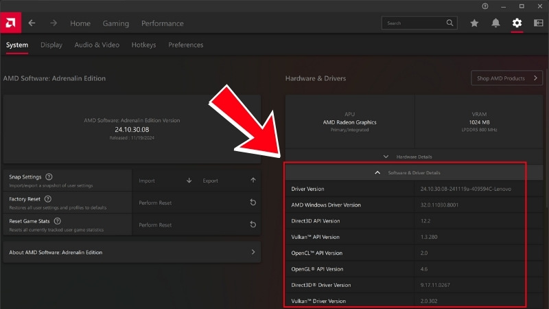 Tại đ&acirc;y sẽ c&oacute; c&aacute;c th&ocirc;ng tin chi tiết hơn về Driver card đồ họa AMD.