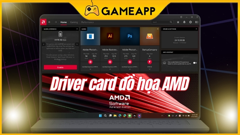 C&aacute;ch tải, c&agrave;i đặt AMD Radeon Software, driver card đồ họa AMD