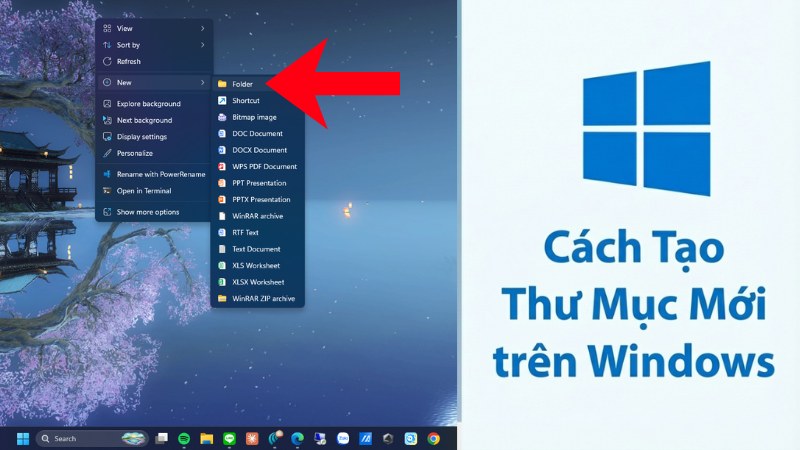 Hướng dẫn tạo thư mục (New Folder) tr&ecirc;n Windows