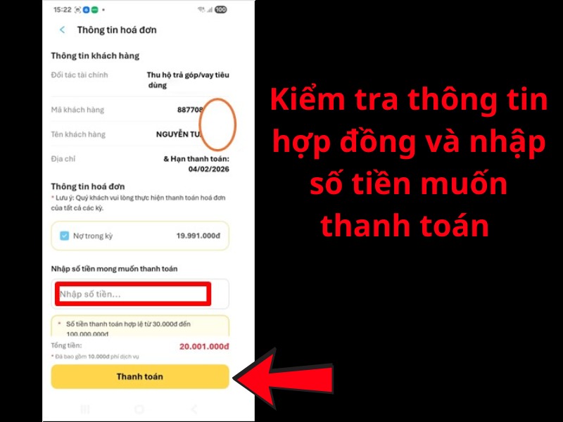 Th&ocirc;ng tin về kỳ hiện tại của bạn cần trả bao nhi&ecirc;u sẽ hiển thị tại đ&acirc;y
