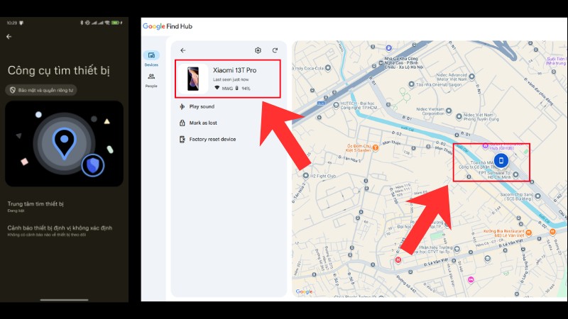 Th&ocirc;ng tin cơ bản của thiết bị sẽ hiện ra bao gồm Wifi đang kết nối v&agrave; dung lượng pin c&ograve;n lại
