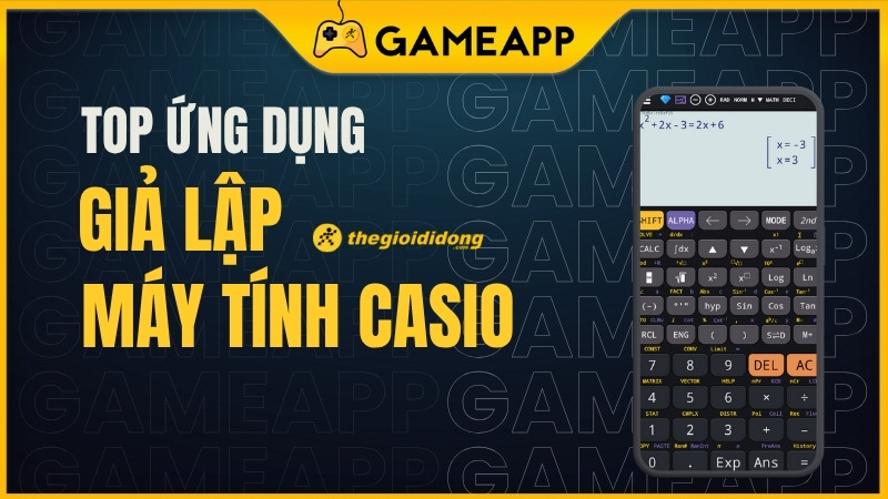 M&aacute;y t&iacute;nh Casio tr&ecirc;n điện thoại