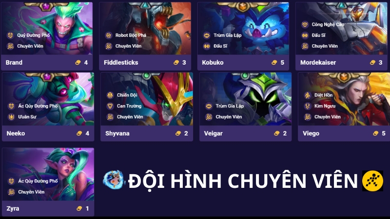 Đội hình Chuyên Viên ĐTCL Mùa 14 Đội hình Chuyên Viên ĐTCL Mùa 14