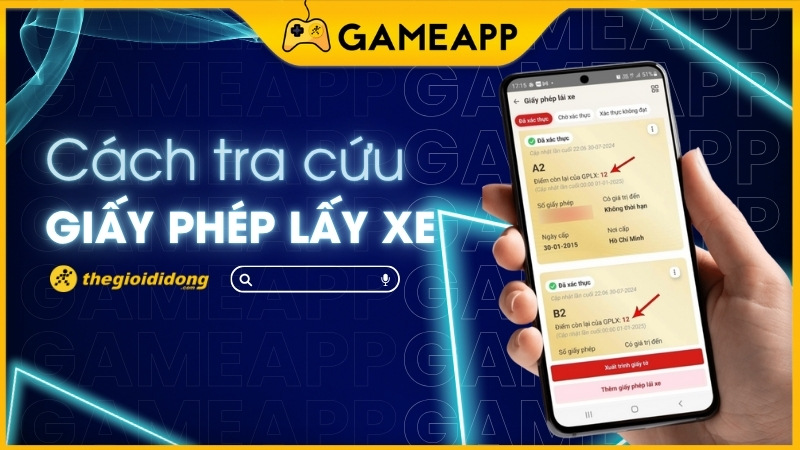 C&aacute;ch tra cứu giấy ph&eacute;p l&aacute;i xe 