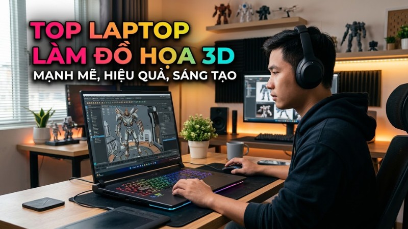 Laptop thiết kế đồ họa 3D