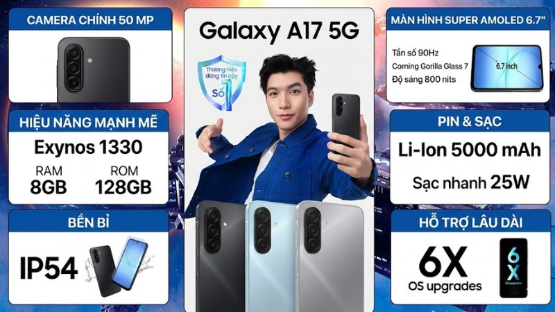 Điện thoại Samsung Galaxy A17 5G Điện thoại Samsung Galaxy A17 5G