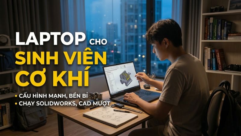 Top c&aacute;c laptop cho sinh vi&ecirc;n Cơ kh&iacute; cấu h&igrave;nh mạnh, gi&aacute; tốt