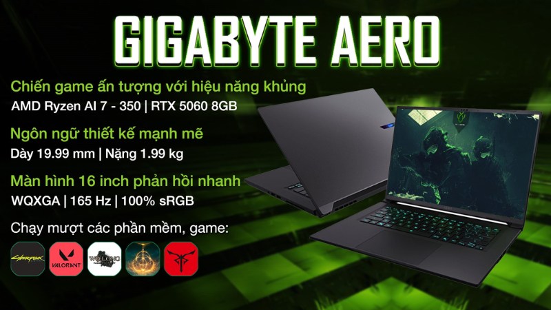 Laptop GIGABYTE Gaming AERO X16 - GIGABYTE-AERO-X161VH93VNC64AH Laptop GIGABYTE Gaming AERO X16 - GIGABYTE-AERO-X161VH93VNC64AH