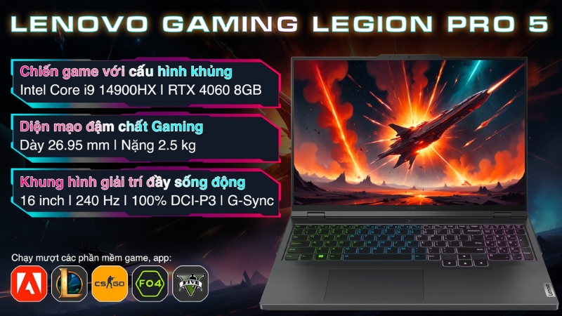 Lenovo Gaming Legion Pro 5 16IRX9 i9 14900HX