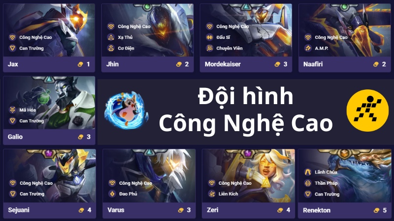 C&aacute;ch chơi đội h&igrave;nh C&ocirc;ng Nghệ Cao DTCL m&ugrave;a 14 Th&agrave;nh Phố C&ocirc;ng Nghệ