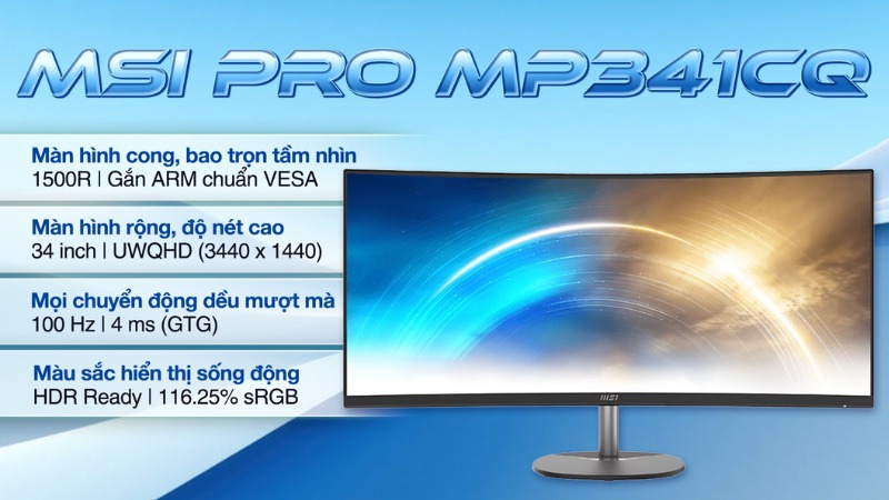 MSI PRO 34 inch 3K MP341CQ