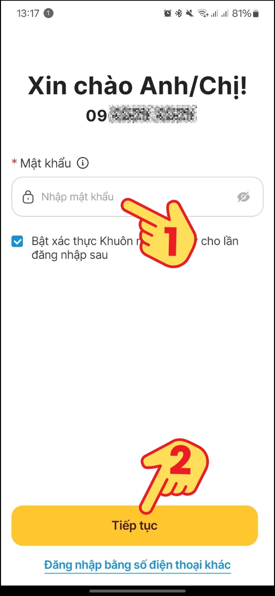 Nhập mật khẩu