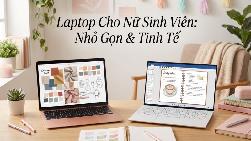 Laptop cho sinh vi&ecirc;n nữ