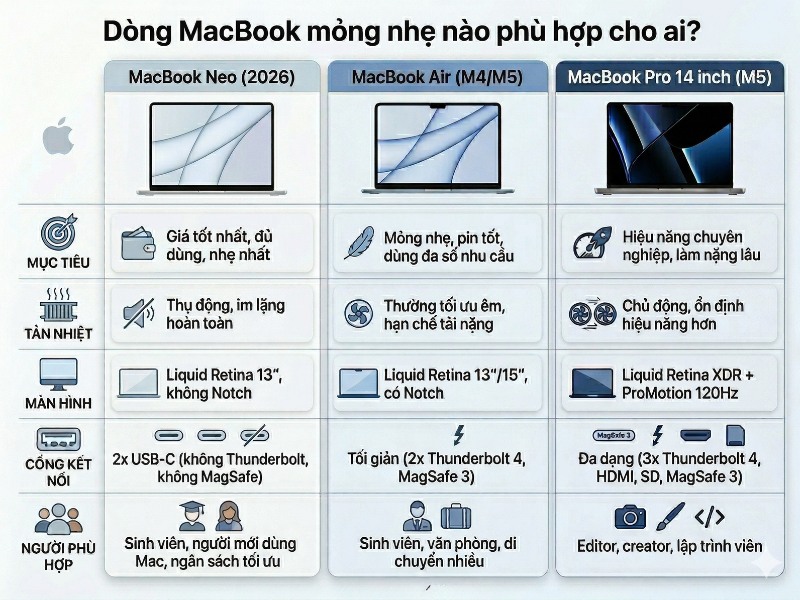MacBook mỏng nhẹ