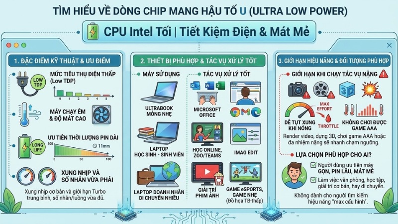 D&ograve;ng chip U (Ultra Low Power)