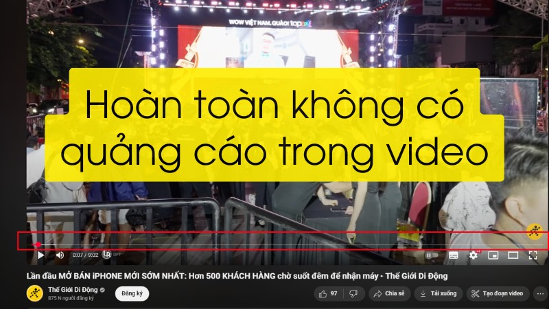 Xem video không có quảng cáo Xem video không có quảng cáo