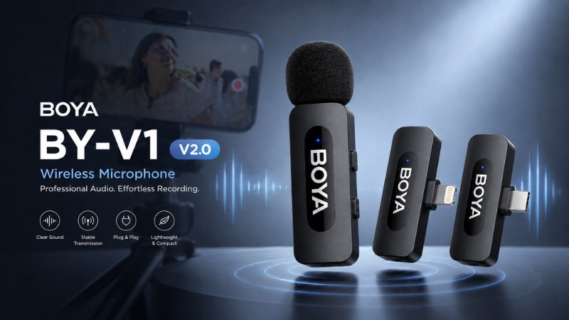 Micro không dây BOYA BY-V1 V2.0 Micro không dây BOYA BY-V1 V2.0