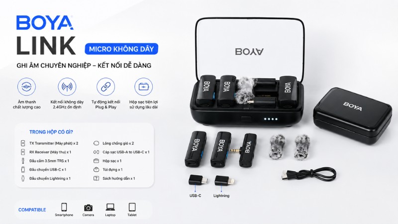 Micro không dây BOYA LINK Micro không dây BOYA LINK