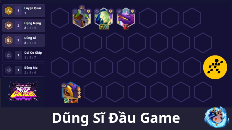 C&aacute;ch chơi đội h&igrave;nh Dũng Sĩ ĐTCL M&ugrave;a 15 Đầu Game