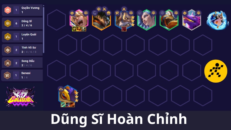 Cách chơi đội hình Dũng Sĩ ĐTCL Mùa 15 cuối Game
